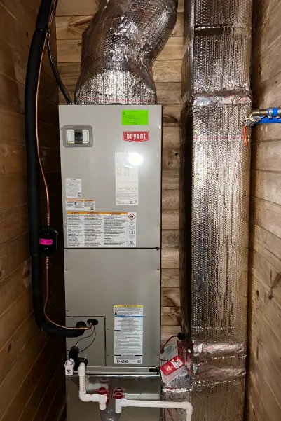 High-efficiency gas furnace installed by A-1 Cooling, Inc.