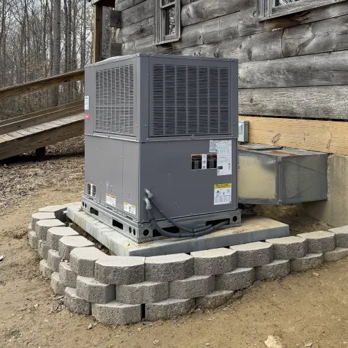 High-efficiency packaged system installed by A-1 Cooling, Inc.